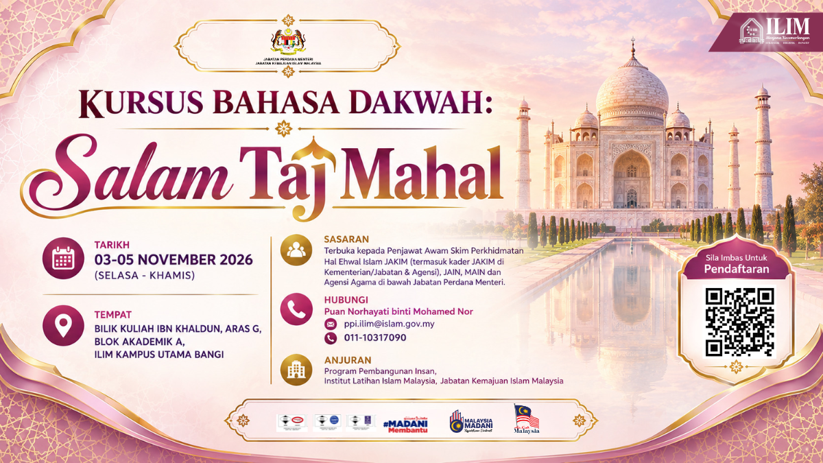 Banner Kursus Kursus Bahasa Dakwah : Salam Taj Mahal